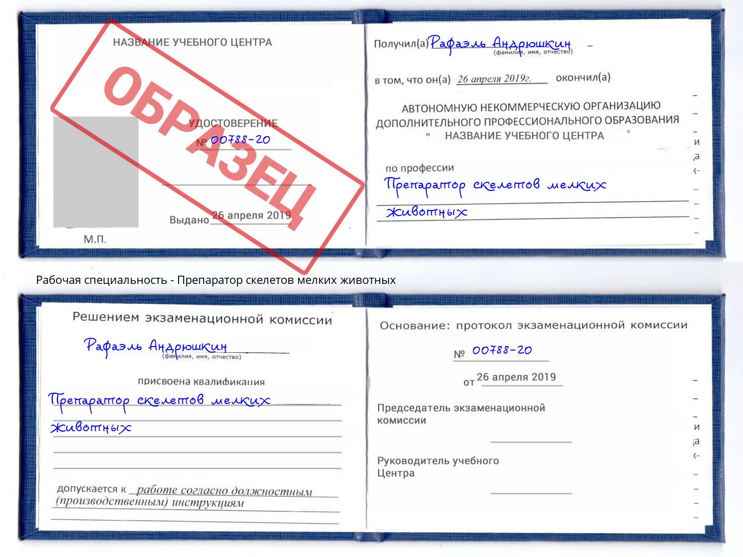 Препаратор скелетов мелких животных Салехард