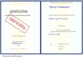 Проф. переподготовка Семейное право